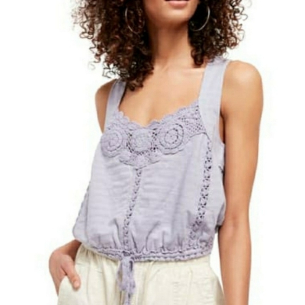 Free People Crochet Knit Crop Top